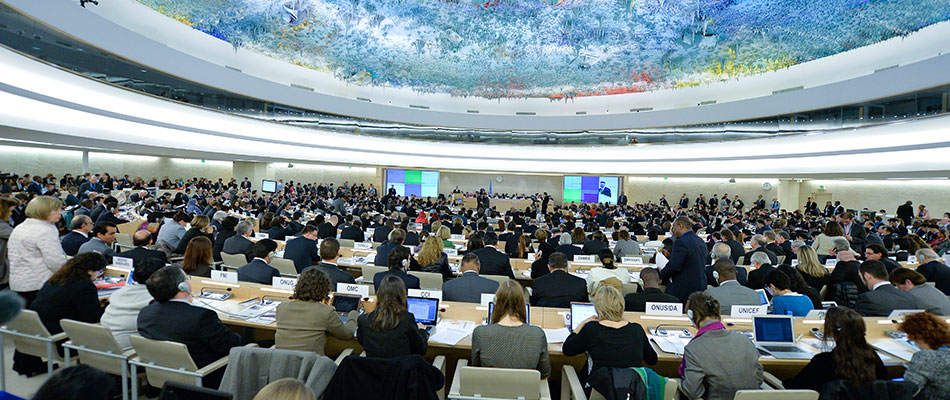 Sala del Consejo de Derechos Humanos en la ONU.