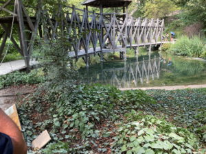 Reproducción de un puente diseñado por da Vinci